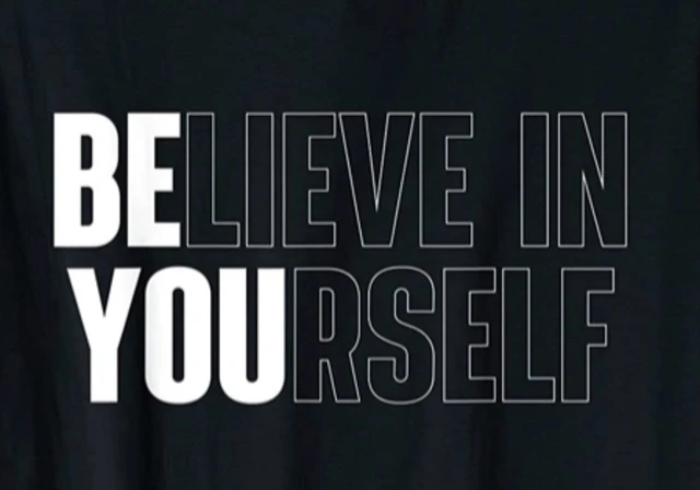 Inspirational quote encouraging belief in oneself