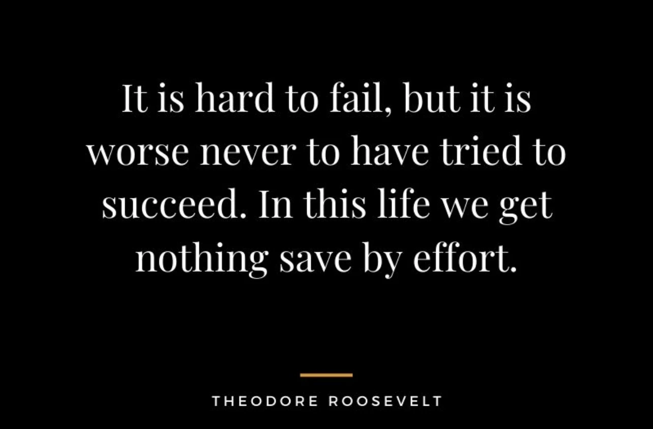 Quote from Theodore Roosevelt on daring greatly and resilience